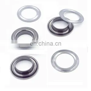 Wholesale Bag Cloth Shoe Accessories Silver Round Brass Metal Eyelet thumbnail-3