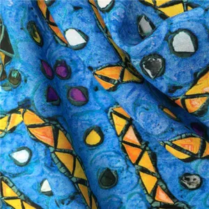 Breathable Soft Touch Custom Digital Printed 100% Printed Viscose Fabric thumbnail-5
