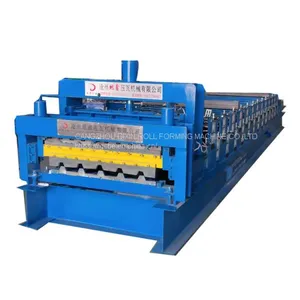 Double Layer Roof Trapezoid Profile Roll Forming Making Machine for Sale thumbnail-1