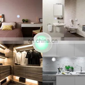 LED RGB Color Changing Indoor Lighting Battery Operated Closet Lights Remote Control Puck Night Lights thumbnail-3