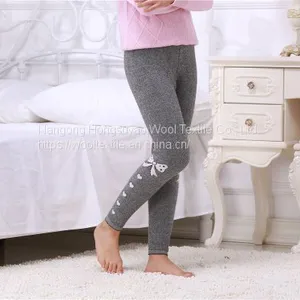 Hot Popular Jacquard Lovely Cartoon Bow Children Girl Gray Color Cotton Comfortable Sports Footless Tights thumbnail-3