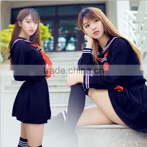 China Manufacturer Pin up Cheap Wholesale Primary Middle Longsleeve School Uniform Fancy Dress thumbnail-1