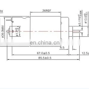 3/5 Slots Armature RS-590/595 24v dc Electric Motor thumbnail-5