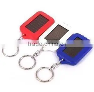 Solar Rechargeable Mini Led Flashlight Keychain thumbnail-2