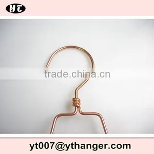 Rose Gold Copper Double Metal Coat Hanger for Boutique Display thumbnail-2