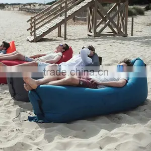 Popular Cheap Polyester Laybag Inflatable Air Sofa Bed Lounge Chair thumbnail-1