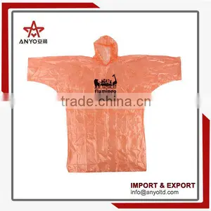 Made in China New Design Factory Price Waterproof Logo Disposable Rain Poncho thumbnail-1