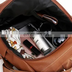 Large Capacity Hair Ball Lightweight Waterproof Casual Travel Female Anti-theft Pu Leather Ladies Women Backpack thumbnail-5