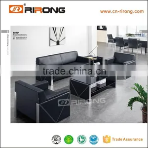 Livingroom Cheap and Nice Design Stainless Steel Tea Table With Black Glass thumbnail-4
