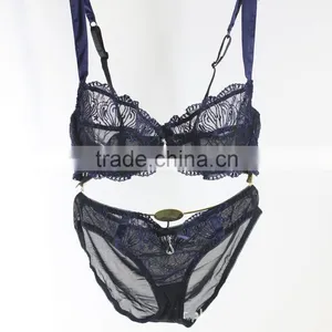 C67728A Ladies Sexy Net Bra Sets Hot Sale Underwear Lace Sexy Bra Sets thumbnail-1