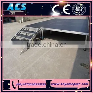 ACS 18mm Plywood Stage, Aluminum Simple Stage, Collapsible Stage With Adjustable Legs thumbnail-1