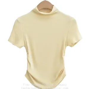 High Quality 100% Cotton Oversized Heavy Tshirt Custom Printing Heavyweight T Shirt Plain Blank Women T-shirt thumbnail-2