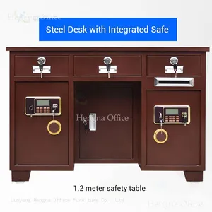 Steel Professional Desk With Large Capacity Locker for Law Firms; Solid Locking Mechanism for Confidential Document Security thumbnail-4