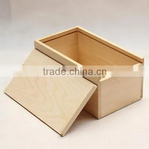 Eo-friendly Pine Wood Tissue Storage Box for Sale thumbnail-4