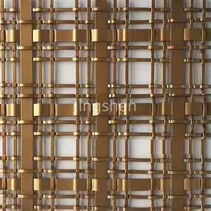 Pre-Crimped Stainless Steel Wire Woven Mesh for Interior Decor Plain Weave ISO9001 Certified Customizable Sizes Welding thumbnail-2