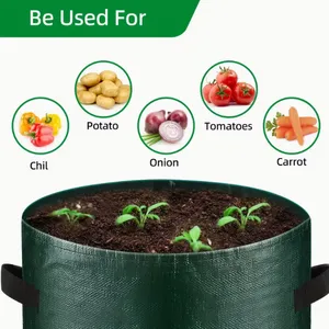Heavy Duty Non-woven Fabric Potato Grow Bags With Harvest Window and Handles for Home Garden Vegetable Planting thumbnail-5