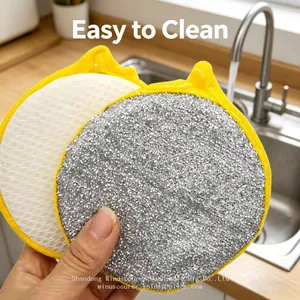 Tough on Stains Dish Sponges Dual Sided Kitchen Sponges for Grease Removal thumbnail-1