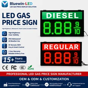 Gas Station LED Fuel Price Display 4 Digit Red LED Digital Gas Price Sign IP65 Waterproof thumbnail-1