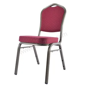 China Factory Cheap Fabric Upholstered Seat and Metal Frame Hotel Banquet Chair Banquet Chair for Sale thumbnail-3
