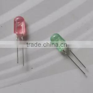 Diffused Green 5mm Oval Led Diode 110 / 60 Degree Viewing Angle thumbnail-1