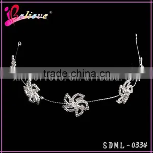 Nice Wholesale Latest Hairband Designs Clear Rhinestone Flower Hairband for Women thumbnail-1
