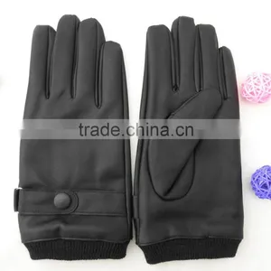 Compact Men's Leather Gloves, Fall and Winter Warm Fashion Line Cycling Gloves, Cold Weather Gloves thumbnail-2