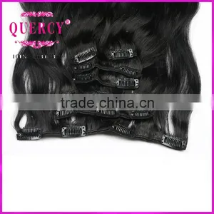 Unprocessed Virgin Remy Brazilian Human Hair Double Drawn Thick Ends Clip In Hair thumbnail-3