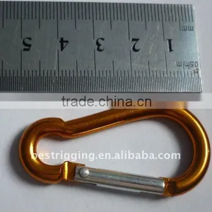 Hot Sale Gold Color Aluminum Snap Hook Carbine Type Made in China Professional Manufacturer Rigging Hardware thumbnail-2
