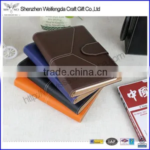 Classic Business Faux Leather Notebook Cover With Nice Stitching thumbnail-1