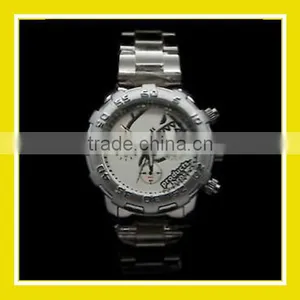 2016 Hot Sell Products Bros Mr Shark Unsiex Waterproof Metal Band Wrist Silver Watch thumbnail-1