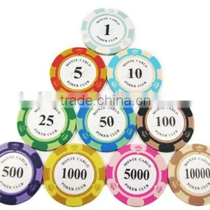 Plastic Pocker Chips 13.5g Clay Customize Sticker Poker Chip Casino Chip thumbnail-3