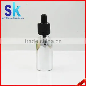 Gold Silver Electroplated 30ml e Liquid Glass Bottle thumbnail-4