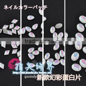 Korean Style Flat Back Glass Resin Stone Opal Decorative Stones ZX:SZ574 thumbnail-2
