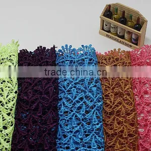 18.5cm Bulk Wide Embroidery Cotton Lace Trim,Color Lace Trim For Clothing thumbnail-1