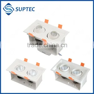 Two Heads Dimmable COB Grille LED Light Lamp 15W 25W thumbnail-1