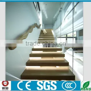 Portable Glass Wood Floating Stairs, Metal Staircase , --YUDI thumbnail-3