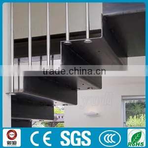 Modern Interior Floatings Used Metal Stairs Wood Staircase thumbnail-2
