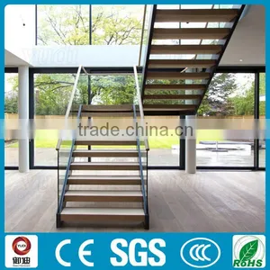 Decorative Residential Steel Wood Straight Staircase thumbnail-5