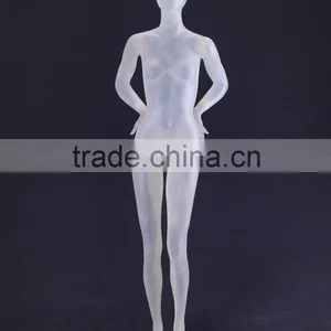 Abstract Plastic Female Mannequin, Transparent Sitting Mannequin thumbnail-3