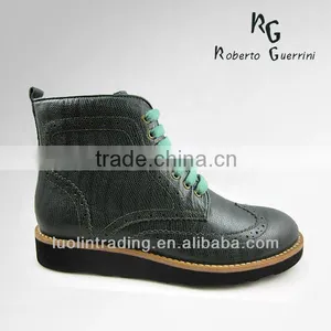 Colorful Leather Fashion Rubber Boot thumbnail-1