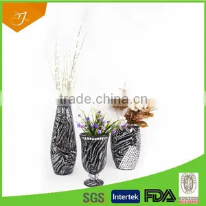 Decorative Mosaic Tall Trumpet Glass Vases, Decorative Mosaic Trumpet Glass Vases thumbnail-1