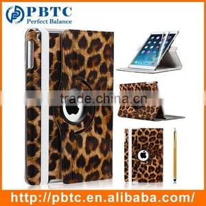 Fashion Style 360 Rotating Brown Leopard Print Tablet Leather Case thumbnail-1