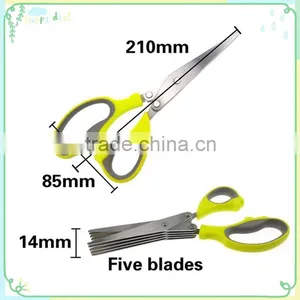 Herb Scissors With 5 Stainless Steel Blades Super Sharp Scissors With Anti-Slip Silicone Coated thumbnail-4