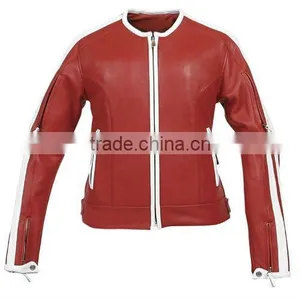 Ladies Straight Semi Motorbike Leather Jacket thumbnail-1