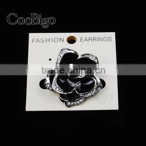 Fashion Jewelry Black Flower Rhinestone Brooches Pin Women Gift Dresses Hijab Scarf Apparel Accessories thumbnail-2
