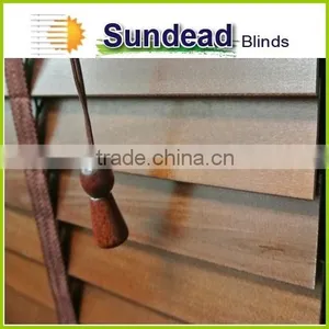 Paulownia Basswood 2 Inches Natural Wood Blinds With Ladder Tape at Wholesale Price for Home Decoration thumbnail-1