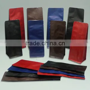 China Supplier Wholesale Lamination Plastic Square Bottom Coffee Bag With Degassing Valve thumbnail-1