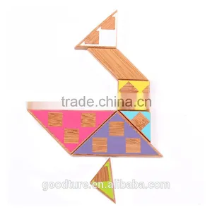 2015 Hot Sale Colored Bamboo Tangram Puzzle thumbnail-4