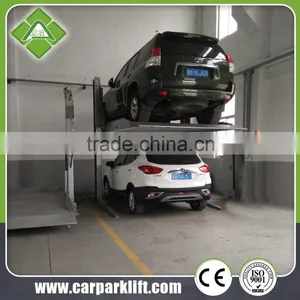 Two Level 2 Post Tilt Parking Lift/ Double Stack Parking System/ Hydraulic Car Park Lift thumbnail-5