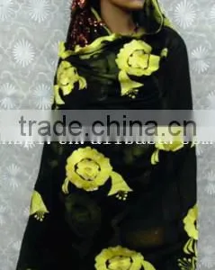 African Muslim Scarf for Women/embroidered Silk Scarf/shawl Scarf (TJ0085) thumbnail-1